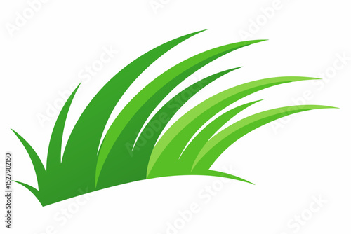 Abstract green grass blades illustration