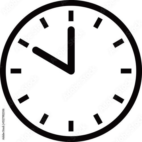 10時の掛け時計アイコン　モノトーン