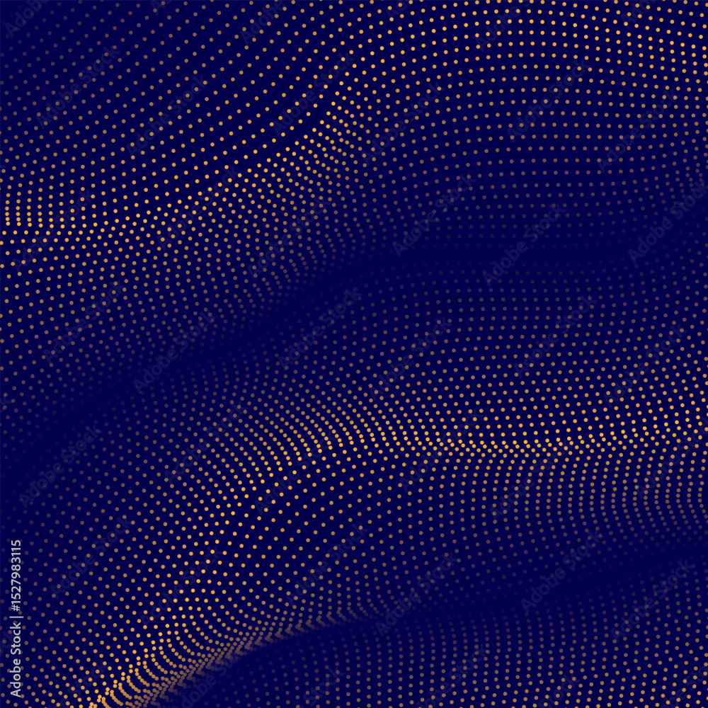 Obraz premium Modern Colorful Dot Wave Pattern Background with Glowing Light. High-tech Banner. Vector Illustration. Abstract Business Wallpaper
