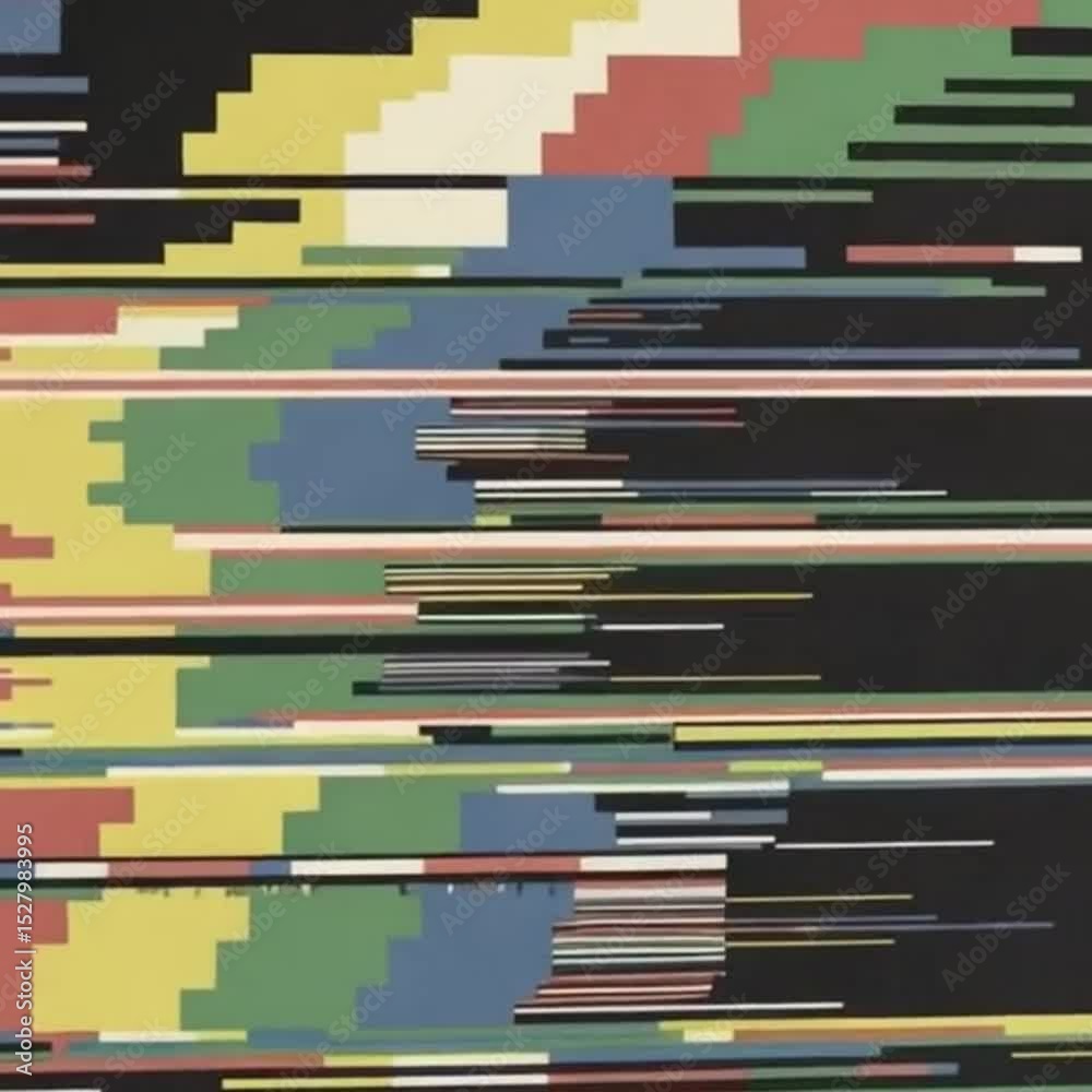 Animation video background static color noise glitch error video damage bad interference and no signal 