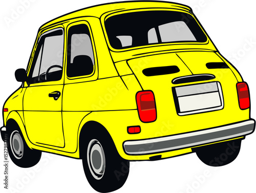 A most powerful yellow car in vector illustration design art in different colours, modern cars in white and red , stylish car for car lover