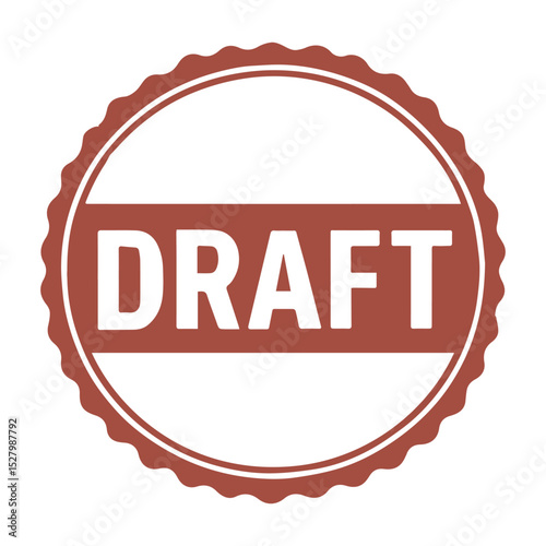 seal draft icon stamp frame vector on white background
Vector seal on white background