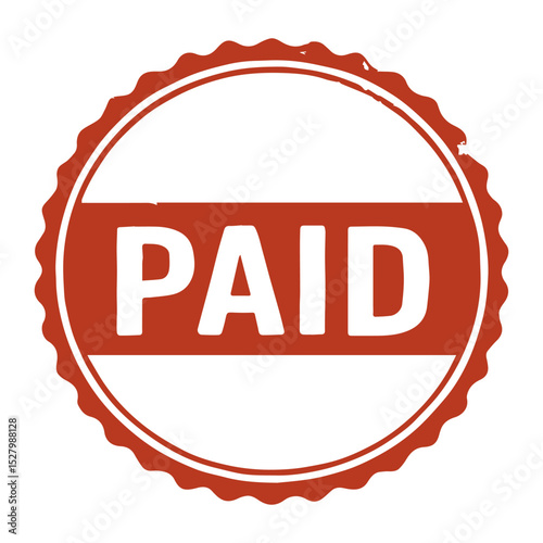 seal paid icon stamp frame vector on white background
Vector seal on white background