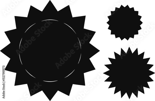 Set of red starburst, sunburst badges. best for sale sticker, price tag, quality mark
