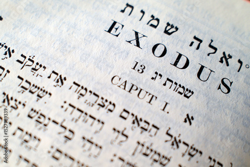 Photos Judaism. The Bible in Hebrew. Old Testament. Exodus.