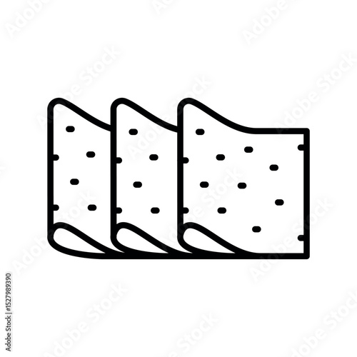 leather black line icon for digital and print projects. Building materials.