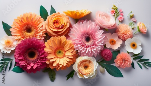 cut wonderful flowers in the studio