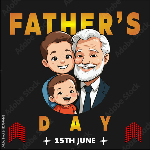 Father's Day post for social media sites like Facebook, Instagram and others, awareness post for all, social issues for celebration , promoting blood donation on 15th June