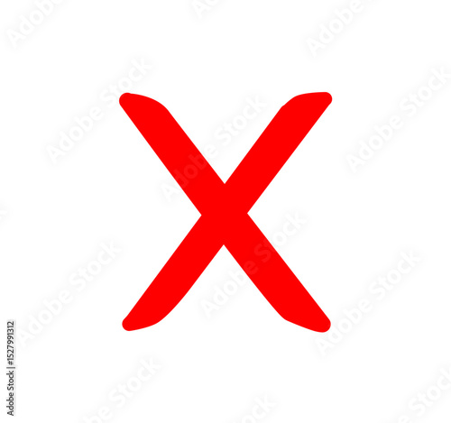 A Red Cross on a Black Background in Sketch Style