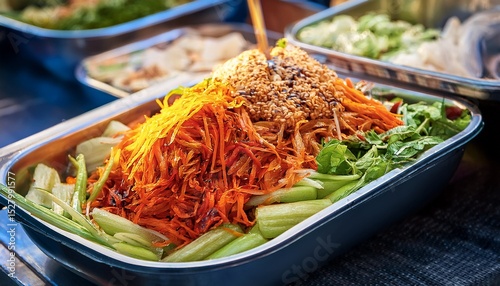 food at a market korean salat