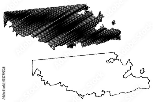 Tijuana City (United Mexican States, Mexico, Baja California state) map vector illustration, scribble sketch City of Tijuana map