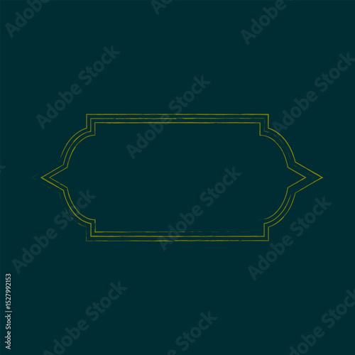 Tazhib Eslimi Art Iranian Text Box Floral Vector