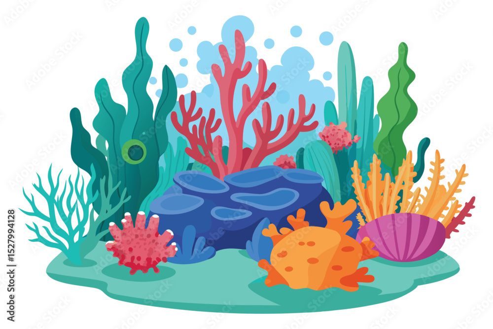 Obraz premium Underwater coral view