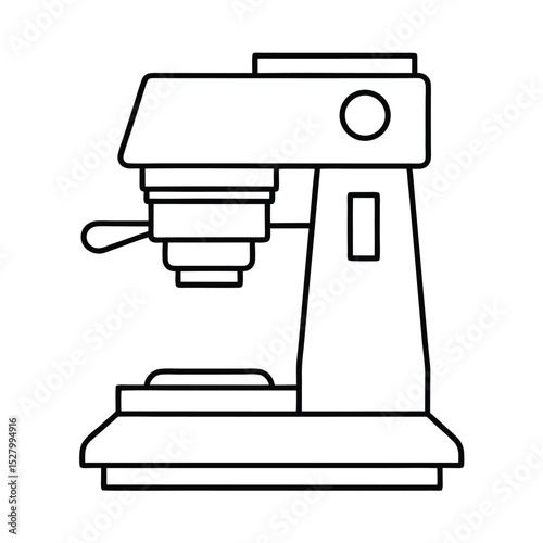 outline of a countertop espresso machine.eps