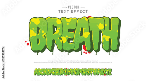 Breath, Graffiti font text effect, spray and street text style	