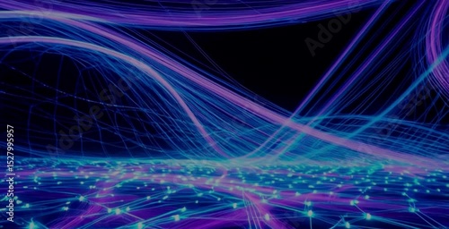 abstract blue background Abstract digital network connections flowing, glowing lines, futuristic technology background, seamless loop.” or “Data stream visualization, geometric patterns, light trails
