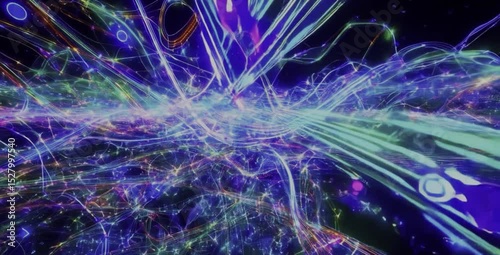 abstract fractal background Abstract digital network connections flowing, glowing lines, futuristic technology background, seamless loop.” or “Data stream visualization, geometric patterns,