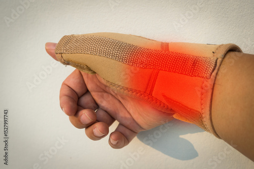 Elastic Wrist Bandage. Orthopedic medical Fitness Hand Bandage.