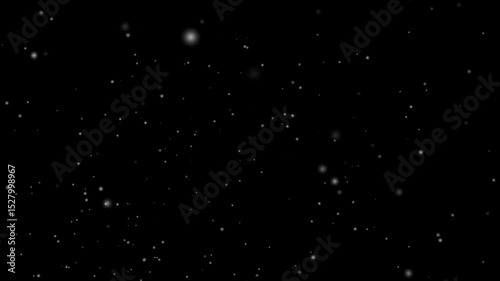Realistic falling snow animation on a solid black background in ultra HD 4K resolution at 60 fps. Smooth, seamless loop ideal for overlays, video effects, winter-themed projects, or holiday content.