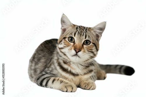Cute cat isolated isolated, white background