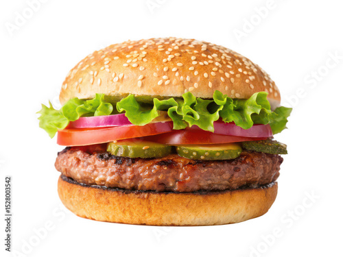 hamburger png beef burger png fast food sandwich png cheeseburger png grilled burger png takeaway food png lettuce and tomato burger png transparent background image