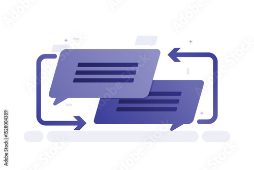 Vector Illustration of conversation exchange 