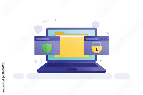 Vector Illustration of data protection concept
