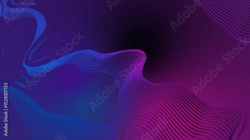 curved wavy lines tech futuristic motion background. dynamic abstract line waving loop line. Metaverse Abstract Seamless wave abstract lines stream 4K background loop