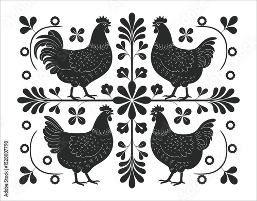 Standing Rooster Vector