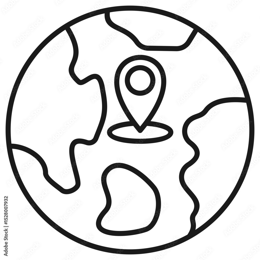 Obraz premium Global Outline Icon