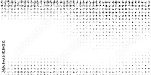 Abstract grunge dotted halftone gradient texture. Vanishing polka dot design abstract