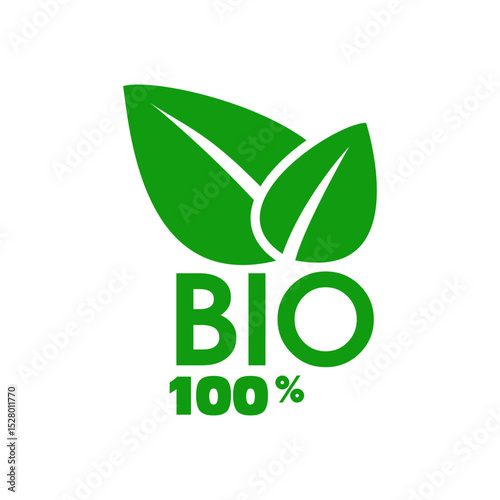 100 Percent BIO Vector Icon