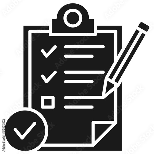 Assessment Glyph Icon