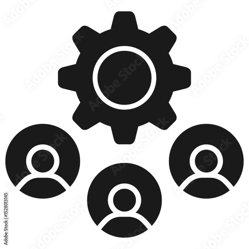 Teamwork Glyph Icon
