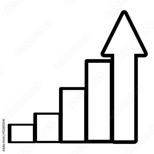 business graph with arrow 