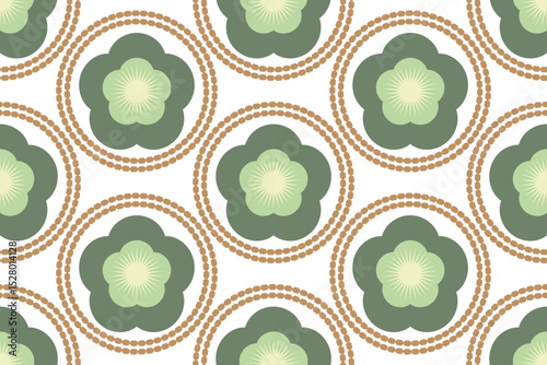 seamless background with green leaves