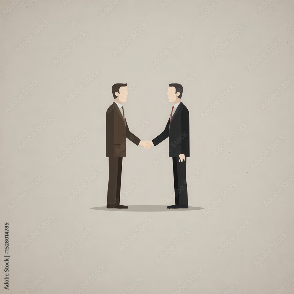 Fototapeta premium Two businessmen shaking hands.