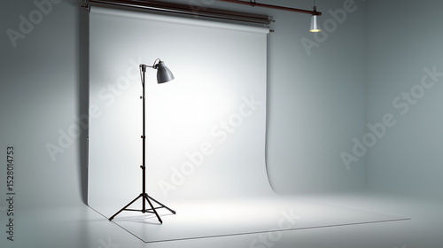 Professional Studio Lighting Equipment on White Background