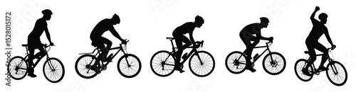 man bicycle silhouette design