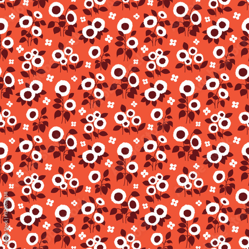 Flower pattern, ditsy floral seamless pattern. Small little flower background. Repeat pattern. Ditsy print. Botanic surface design. Ditsy floral flower pattern for fashion, fabric, wrapping, decor