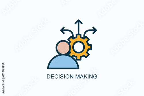 Decision Making Icon Or Logo Isolated Vector Illustration