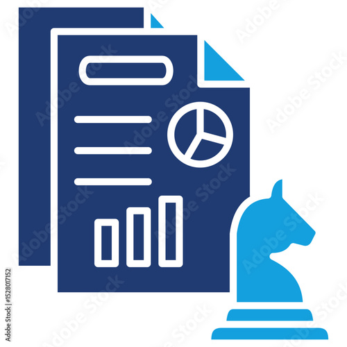 Strategy Flat Blue Icon
