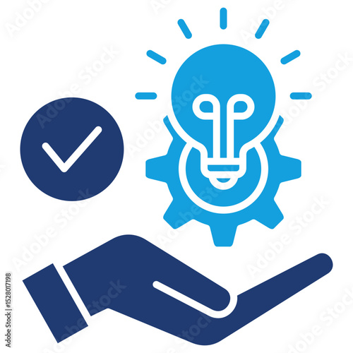 Solution Flat Blue Icon