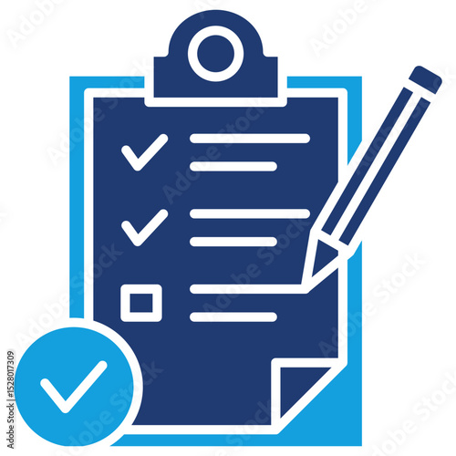 Assessment Flat Blue Icon