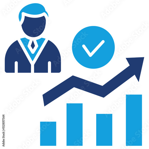 Success Flat Blue Icon