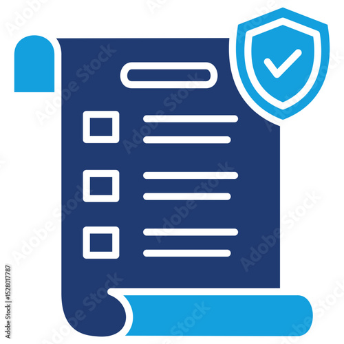 Compliance Flat Blue Icon