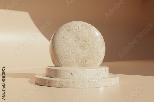 splay Beige sun Nature 3D background water rock Abstract showcase brown shadow Minimal Cosmetic podium product promotion 3D pedestal landscape beauty stone mockup poduim three dimensional