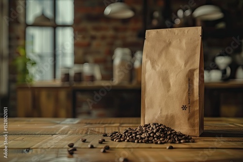 Vibrant Color Visual of a Bag of Coffee with the Word Process on it