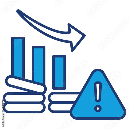 Falling Blue Icon