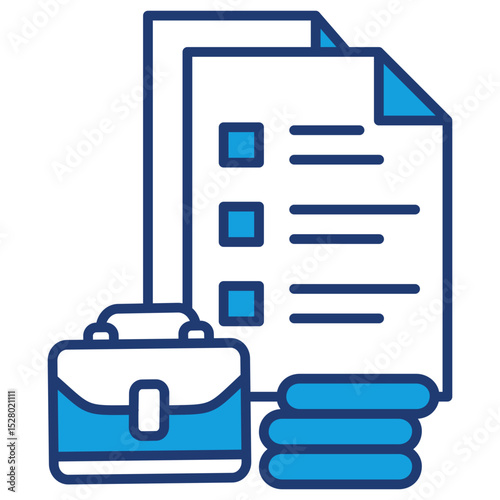 Business Plan Blue Icon